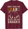 Bear Community Bear Brotherhood Gay Men Gifts Gay Bear Pride Don't Feed Bears Funny Bear Flag T-Shirt - Burgundy
