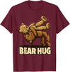 Bear Hug Wrestling Bear Hug - Wrestling bears T-Shirt - Burgundy