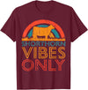 Funny Shorthorn Gift for Men & Women Cow Vibes Only - Cow Breeder Shorthorn Cattle Farmer T-Shirt - Burgundy