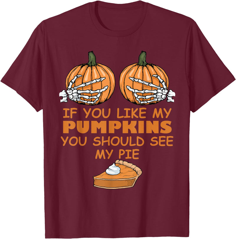 Lustige Halloween Kleidung Pumpkins Funny Halloween T-Shirt - Burgundy