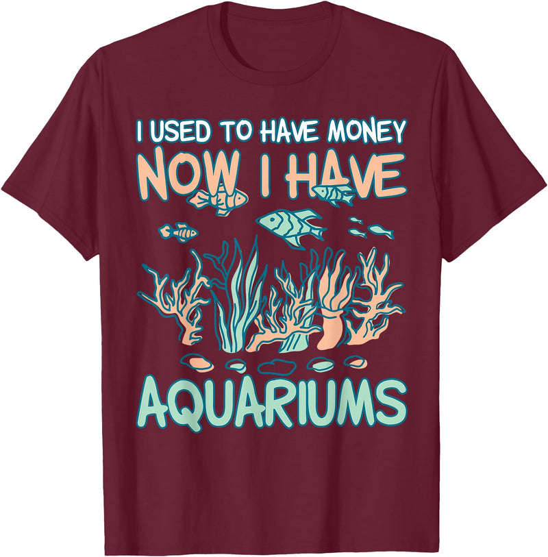 Aquarianer Zierfische Aquarien Aquarium fish-keeping T-Shirt - Burgundy