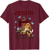Unknow FAITH Jesus Lion Lamb Heaven Know My Name T-Shirt - Burgundy