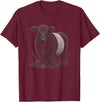 Animal Designs For Women & Men Belted Galloway Cow Graphic Artwork Design T-Shirt - Burgundy