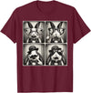 Funny Rabbit Bunny T-Shirt in Burgundy