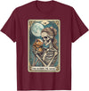 Guinea Pig Skeleton Mom Tarot Card Animal Lover Cute Guinea Pig Skeleton Mom Tarot Card Owner Pet Lover T-Shirt - Burgundy