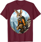 Rabbit Mountaineering Hiking Rabbits T-Shirt in Burgundy