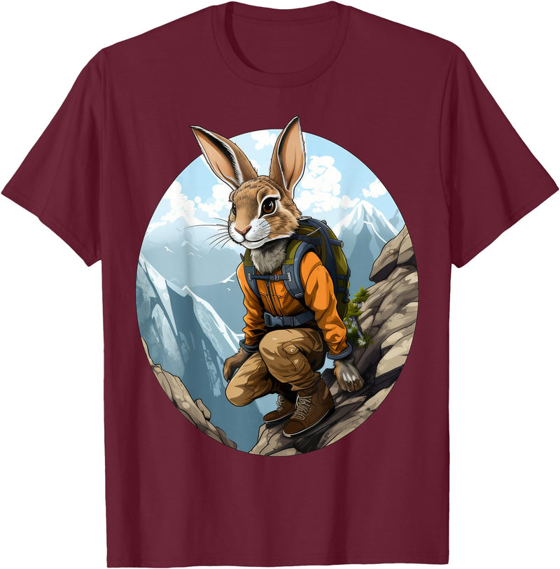 Rabbit Mountaineering Hiking Rabbits T-Shirt in Burgundy