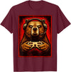 Funny Gaming Bear Gamer Graphic Gamer Bear Graphic Funny Gaming Animal Grizzly Bear Costume T-Shirt - Burgundy