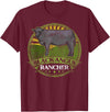 Black Angus Rancher Co. Black Angus Rancher Cow Meat Steak Cattle Bull Farmer Fun T-Shirt - Burgundy