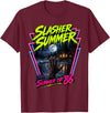 Summerween Slasher Summer Halloween Spooky Tee Vintage Summerween Funny Slasher Summer Halloween 80s Style T-Shirt - Burgundy