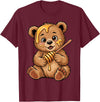 Funny bear design for kids men women Cute Bear Design for Bear Lover and Bear T-Shirt - Burgundy