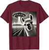 ÄLlamaAlpacaCo. Funny Llama Alpaca Selfie UFOs T-Shirt - Burgundy