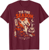 Halloween Pumpkin Ghost Martial Artists Karate Tis The Season Karate Pumpkin Ghost Martial Arts Halloween T-Shirt - Burgundy