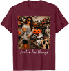 Just A Few Things Jack O Lantern Ghost Halloween Just A Few Things Jack O Lantern Ghost Skeleton Halloween T-Shirt - Burgundy