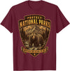 National Parks Conservation Co Protect National Parks Bear Vintage Arrowhead Badge Apparel T-Shirt - Burgundy