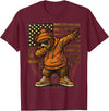 Vintage Dabbing Bear Retro Humor Gift Co Vintage Dabbing Bear Funny Retro Graphic T-Shirt - Burgundy