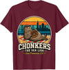 Chonkers The Sea Lion San Francisco Funny Seal Tee Chonkers The Sea Lion San Francisco Funny Seal T-Shirt - Burgundy