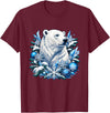 Arctic Polar Bear Snowflake Winter Christmas Christmas Polar Bear Snowflakes Winter Ornaments T-Shirt - Burgundy