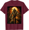 Funny Halloween Tees for Men Women Kids. Jack O Lantern Mummy Sasquatch Funny Halloween Men T-Shirt - Burgundy