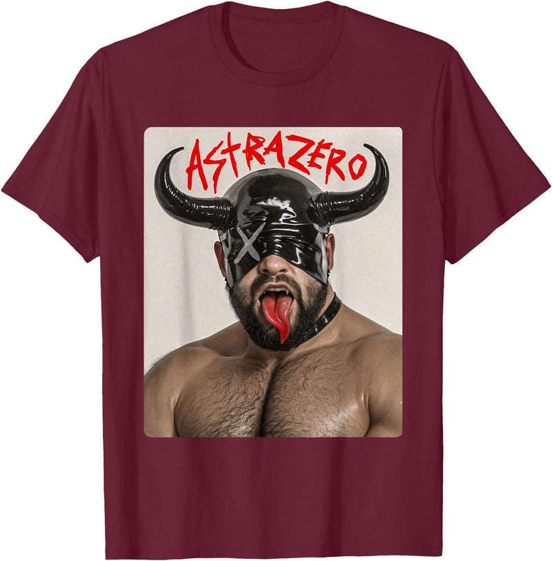 Astra Zero Gay Bear Punk Devil T-Shirt - Burgundy