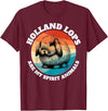 Spirit Animal Holland Lop Rabbit T-Shirt in Burgundy