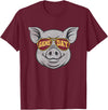 Game Day Pig Tee-TShirt Gifts Game Day Pig T-Shirt - Burgundy