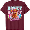 Highland Cow Easter Cute Western Farm Apparel Howdy Easter Cute Highland Cow Bunny Ears Western Easter T-Shirt - Burgundy