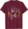 Vintage Giraffe Apparel. Giraffe Vintage Sunglasses Funny Retro African Animal T-Shirt - Burgundy