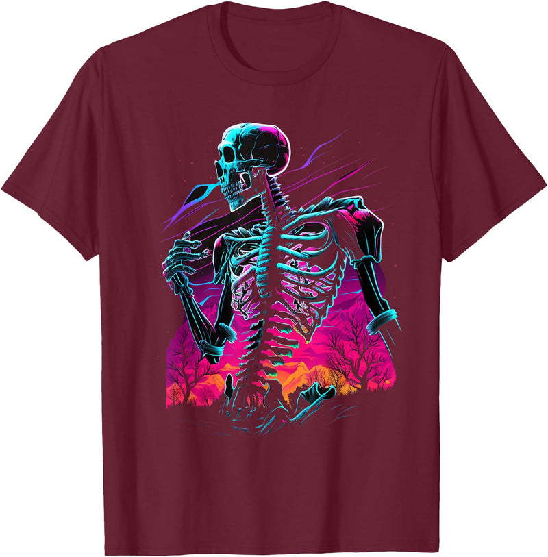 Halloween Shirts Skeleton Costume Men Women Kids Scary Skeleton Halloween Costume Skull Bones Men Women Kids T-Shirt -