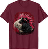Guinea pig pet love Guinea Pig Punk T-Shirt - Burgundy