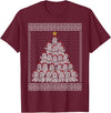 White bear Christmas tacky sweater Polar Bear Christmas Tree Ugly Sweater T-Shirt - Burgundy