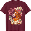 Funny Horse Talk Derby To Me Outfit Men Women Horse Racing It's Derby Day Yall KY Derby Horse 2026 T-Shirt - Burgundy
