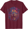 Angry Lion Co. Lion Of Judah African Animal Israelite Reggae Lion T-Shirt - Burgundy