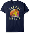 Disney Lion King Simba Warrior Roar Graphic Tee Shirt - Navy