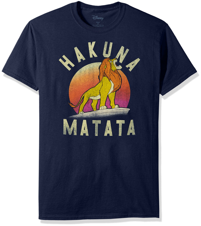 Disney Lion King Simba Warrior Roar Graphic Tee Shirt - Navy