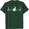 LLama Gifts & Accessories Llama Heartbeat Alpaca Llama Lover T-Shirt - Dark Green