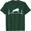 Africa Animal Safari Lion Gift Africa Lion Safari Animal Heartbeat Gift Lion T-Shirt - Dark Green