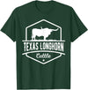 Farm and Longhorn Gift for Men and Cattle Clothing Texas Longhorn Cattle - Longhorn Cow For Cattle Farmer T-Shirt - Dark