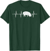 BoredKoalas Farming Farm Shirts Farmer Gifts Pig Heartbeat Pulse Farm Animal Farming Life Farmer Gift T-Shirt - Dark Green