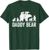 Funny Bear Shirts For Men & Women Clothing Co Daddy Bear Fathers Day Shirts, Funny Six Cub Kids Dad T-Shirt - Dark Green