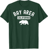 Cali Retro Tees Bay Area San Francisco Oakland Berkeley California 510 Bear T-Shirt - Dark Green