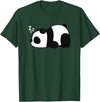 Panda Bear Inc. Funny Lazy Panda Bear Sleeping Grumpy Cute Animal Meme T-Shirt - Dark Green