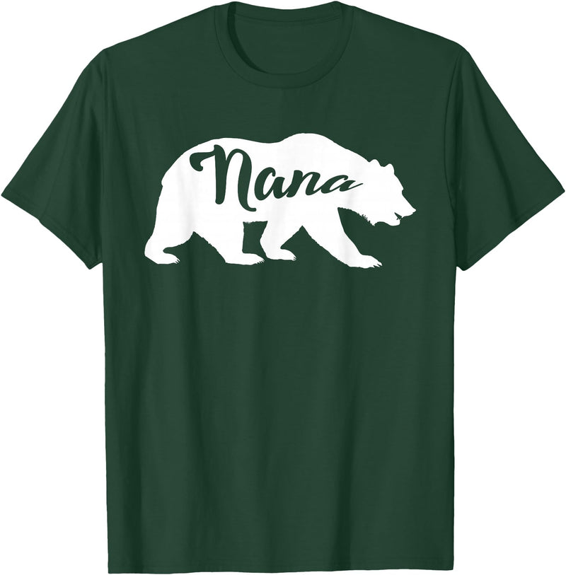 Mothers Day Cute Gifts Co. Nana Bear T-Shirt T-Shirt - Dark Green