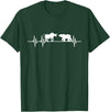 Day Trading Gifts Stocks Stock Trader Bull Bear Heartbeat Trading T-Shirt - Dark Green