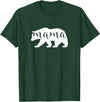 The Persnickety Owl Family Bears #1 Mama Bear Shirt Mama Bear T-Shirt Mama Mom Mommy Tee Shirt T-Shirt - Dark Green