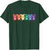 Cute Animals Lgbtq+ Pride Month Rainbow Flag Pride Month Lgbtq Rainbow Pig T-Shirt - Dark Green