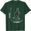 Duck - Rabbit - Funny - Joke - Bunny - Optical Illusion -Pun T-Shirt in Dark Green