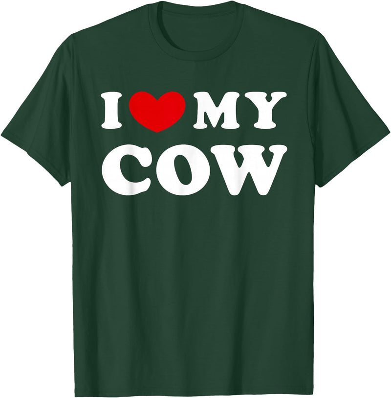 I Heart My Everything - Collection I Love My Cow, I Heart My Cow, I Love My Cow T-Shirt - Dark Green
