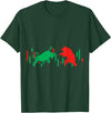 Bull vs Bear Stock Market Investor Shop Bull vs Bear Stock Market Investor Wall Street T-Shirt - Dark Green