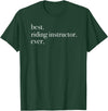 Daphne Horse Tees Best Riding Instructor Ever T-Shirt Horse Trainer T-Shirt - Dark Green
